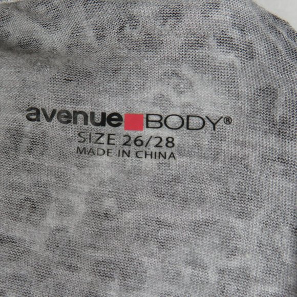 Avenue Plus Size 26-28 Gray Black Leopard Print Pajama Pants Lace Trim - Picture 6 of 7
